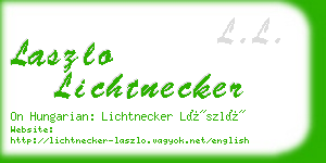 laszlo lichtnecker business card